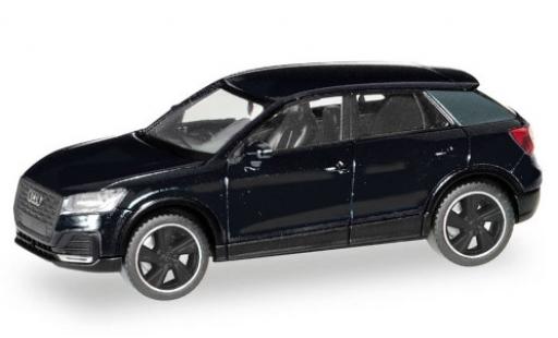 Diecast model cars Audi Q2 suv black Black Edition 1/87 Herpa