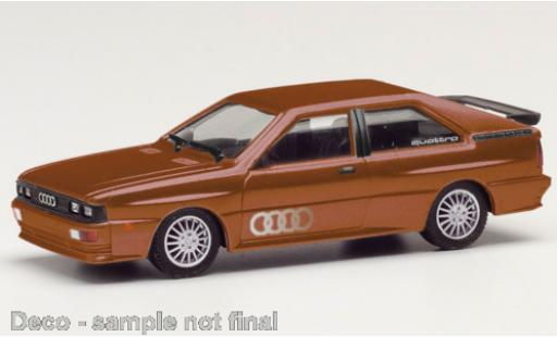 Diecast model cars Audi Quattro coupe metallic brown 1/87 Herpa