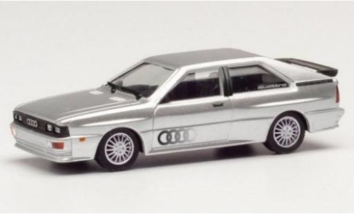 Diecast model cars Audi Quattro coupe grey/Dekor 1/87 Herpa