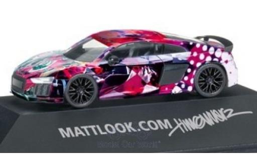 Diecast model cars Audi R8 v10 plus Mattlook Edition 4 1/87 Herpa