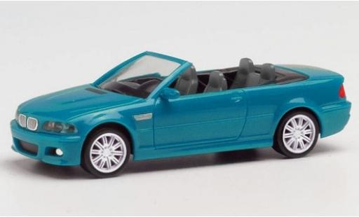 Diecast model cars Bmw M3 Cabriolet (E46) Convertible blue 1/87 Herpa