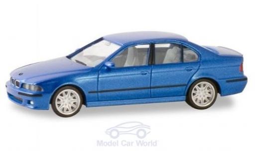 Diecast model cars Bmw M5 berline (E34) metallic blue 1/87 Herpa