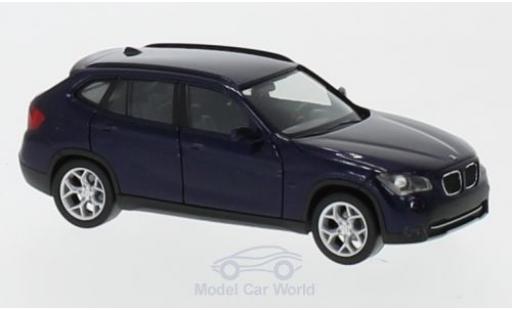 Diecast model cars Bmw X1 suv metallic blue 1/87 Herpa