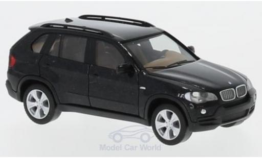 Diecast model cars Bmw X5 suv metallic black 1/87 Herpa