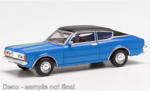 Diecast model cars Ford Taunus TC1 TC I Coupe blue/black 1/87 Herpa