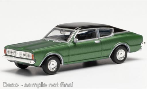 Diecast model cars Ford Taunus TC1 (TC I) Coupe metallic green/black 1/87 Herpa