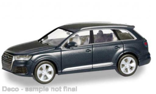 Diecast model cars Audi Q7 suv metallise grey 1/87 Herpa