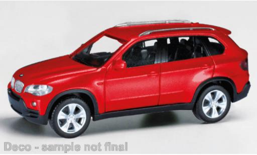 Diecast model cars Bmw X5 suv metallise red 1/87 Herpa