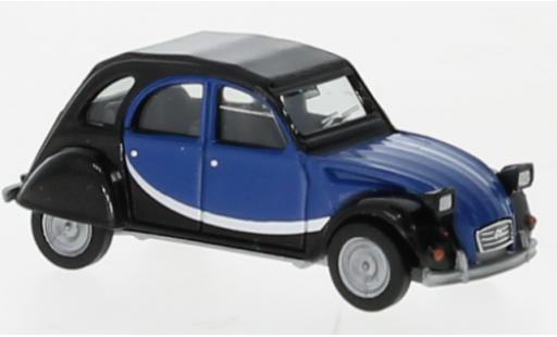 Diecast model cars Citroen 2CV Charleston blue/black 1/87 Herpa