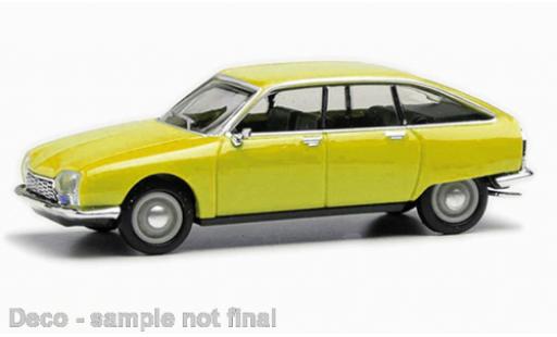 Diecast model cars Citroen GS Berline yellow 1/87 Herpa