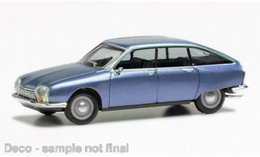 Diecast model cars Citroen GS Berline metallise blue 1/87 Herpa