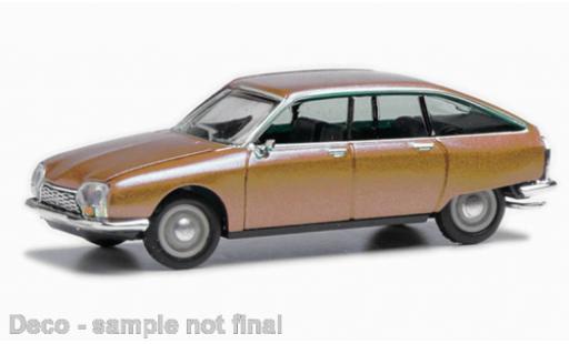 Diecast model cars Citroen GS Berline metallise beige 1/87 Herpa