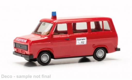 Diecast model cars Ford Transit Bus MTW pompiers 1/87 Herpa