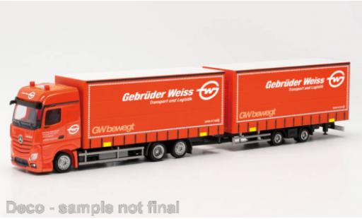 Diecast model cars Mercedes Actros Bigspace Gebr&Atilde;&frac14;der Weiss (A) 2018 1/87 Herpa