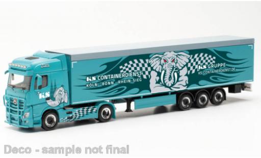Diecast model cars Mercedes Actros Bigspace KS Containerdienst 1/87 Herpa