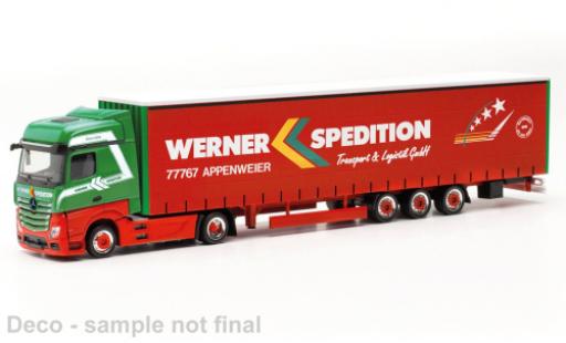 Diecast model cars Mercedes Actros Bigspace Werner 1/87 Herpa