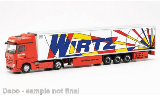 Diecast model cars Mercedes Actros Bigspace Wirtz 2018 1/87 Herpa