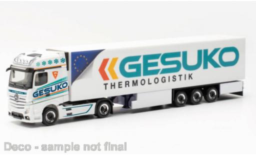 Diecast model cars Mercedes Actros Gigaspace GESUKO 2018 1/87 Herpa