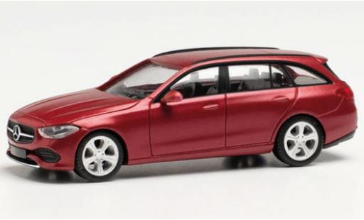 Diecast model cars Mercedes Classe C T-Modell (S206) metallise red 1/87 Herpa