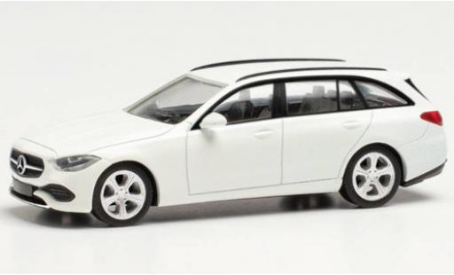 Diecast model cars Mercedes Classe C T-Modell (S206) white 1/87 Herpa