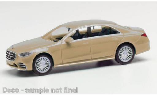 Diecast model cars Mercedes S Base S-classe metallise beige 1/87 Herpa
