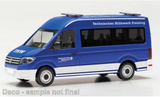 Diecast model cars Volkswagen Crafter Bus HD MTW Jeunesse THW Freising 1/87 Herpa