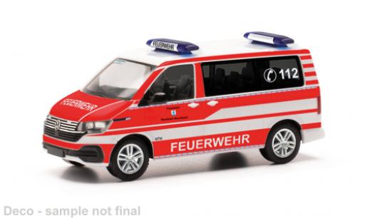 Diecast model cars Volkswagen T6 T6.1 .1 bus MTW pompiers Ransbach-Baumbach 1/87 Herpa