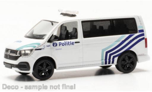 Diecast model cars Volkswagen T6 T6.1 .1 bus Politie (BE) 1/87 Herpa