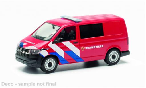 Diecast model cars Volkswagen T6 T6.1 .1 demi bus Brandweer (NL) 1/87 Herpa