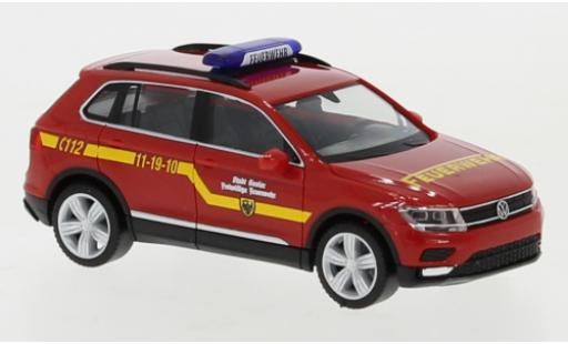 Diecast model cars Volkswagen Tiguan Base KW pompiers Goslar 1/87 Herpa
