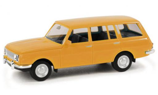Diecast model cars Wartburg 353 Tourist yellow 1966 1/87 Herpa