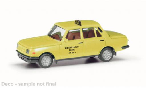 Diecast model cars Wartburg 353 Base VEB Kraftverkehr Leipzig / Taxi 1985 1/87 Herpa