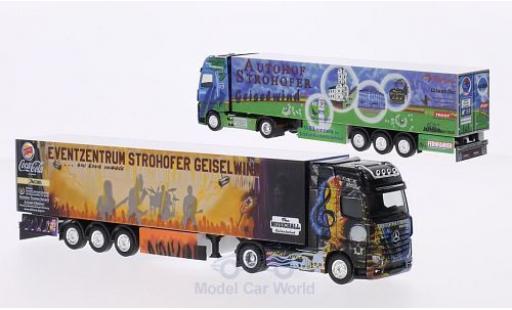 Diecast model cars Mercedes Actros Base Autohof Strohofer / Wolf Transporte K&Atilde;&frac14;hltrunk-SZ in PC-Box 1/87 Herpa