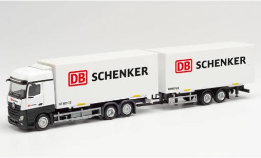 Diecast model cars Mercedes Actros Bigspace DB Schenker Wechseltrunk-camion avec remorque 1/87 Herpa