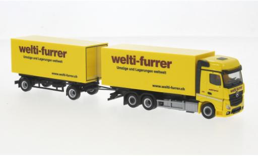 Diecast model cars Mercedes Actros Bigspace Welti-Furrer (CH) 1/87 Herpa