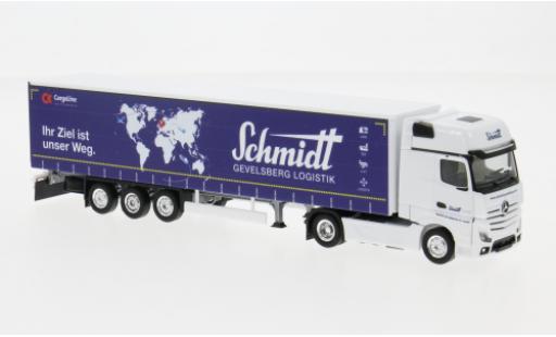 Diecast model cars Mercedes Actros Gigaspace Schmidt Gevelsberg 1/87 Herpa