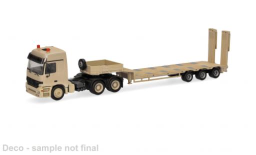 Diecast model cars Mercedes Actros Base L beige Belgian Army 1/87 Herpa