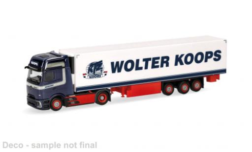 Diecast model cars Mercedes Actros Base L blue/white Wolter Koops 1/87 Herpa