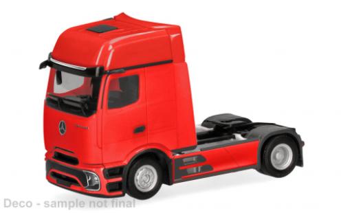 Diecast model cars Mercedes Actros Gigaspace L red 1/87 Herpa