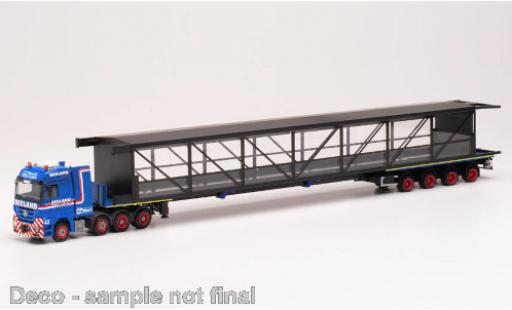 Diecast model cars Mercedes Actros Base LH Seeland / Miniaturwunderland Schwerlast-Sattelzug with Br&Atilde;&frac14;cke 1/87 Herpa