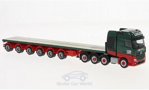 Diecast model cars Mercedes Actros SLT Kahl Schwerlast Ballasttailer-Sattelzug 1/87 Herpa