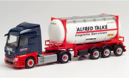 Diecast model cars Mercedes Actros Streamspace 2.3 Alfred Talke 2018 Swapcontainersattelzug 1/87 Herpa