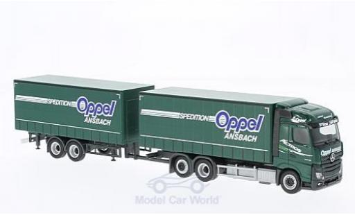 Diecast model cars Mercedes Actros Streamspace 2.5 Oppel Ansbach Gardinenplanen-HZ 1/87 Herpa