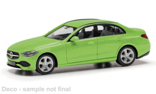 Diecast model cars Mercedes Classe C Base green 1/87 Herpa
