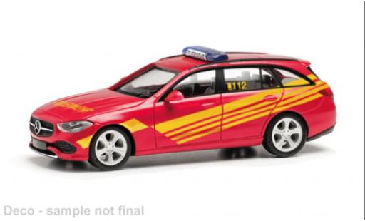 Diecast model cars Mercedes Classe C T-Modell Fire brigade 1/87 Herpa