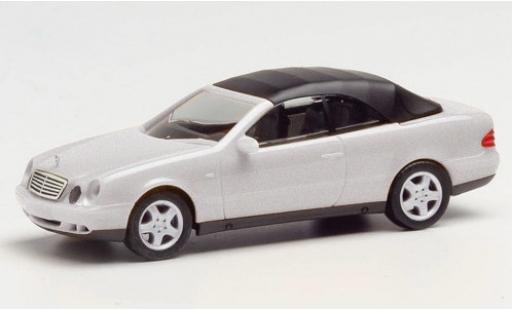 Diecast model cars Mercedes CLK Cabriolet (A208) Convertible grey Softtop d&Atilde;&copy;tachable 1/87 Herpa