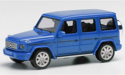 Diecast model cars Mercedes Classe G Base metallic blue 1/87 Herpa