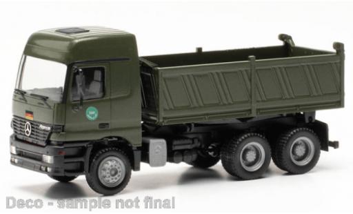 Diecast model cars Mercedes Actros Base Military L MP 1 Bundeswehr / Auslandseinsatz 1/87 Herpa