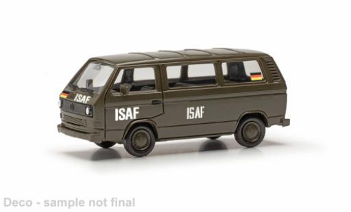 Diecast model cars Volkswagen T3 Base Military bus ISAF 1/87 Herpa