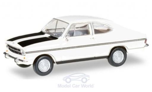 Diecast model cars Opel Kadett B Rallye Coupe B Rally white/black 1/87 Herpa